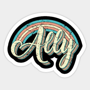 Ally trangender pride vintage lgbt pride gift Sticker